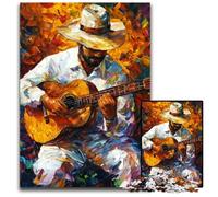 Puzzles pour Adultes 1000 Puzzles Puzzle Guitariste Soulagement du Stress Staycation Kill Time, Une œuvre d'art pour et 14 Ans 26X38CM