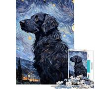 Puzzles pour Adultes 1000 Puzzles représentant Un Adorable Chien Vangogh Activités Amusantes à la Maison Jeux Anti-Stress pour Toute la Famille à partir de 14 Ans (38x52cm)