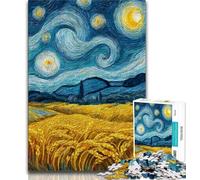 Puzzles pour Adultes 1000 Puzzles Rizières sous Le Ciel Nocturne, Jeu éducatif et Stimulant pour Toute la Famille pour Anniversaire, Noël (75x50cm)