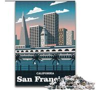 Puzzles pour Adultes 1000 Puzzles San Francisco Ca Travel US, pour 14+ pour Le Plaisir en Famille et Les soirées Jeux Collection d'artistes, Beaux-Arts 50x75cm