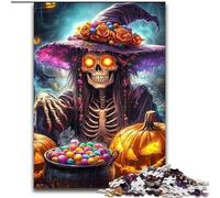 Puzzles pour Adultes 1000 Puzzles Squelettes Magiciens en Bois Parfait pour la Décoration de la Maison et du Bureau, Les Fêtes, Les Anniversaires et Les Cadeaux de Vacances Taille 50X75CM