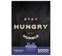 Puzzles pour Adultes 1000 Puzzles Stay Humble Puzzles pour Adolescents Jeux Amusants Course De Vitesse Manuelle Offrez-Leur des Cadeaux pour Toute La Famille 70x50cm/1000pcs