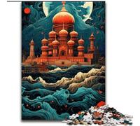 Puzzles pour Adultes 1000 Puzzles Taj Mahal naviguant sur la Vague pour Adultes Taille 26x38cm Conception Complexe pour Les Adolescents, décoration DIY et Divertissement Stimulant pour Le Cerveau