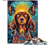 Puzzles pour Adultes 1000 Puzzles Teckel Papillon Jeux éducatifs Décoration de la Maison Jeu éducatif pour Anniversaire, Noël (Taille 26x38cm)