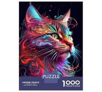 Puzzles pour Adultes 1000 Puzzles The Trusting Cat Puzzles pour Adolescents Jeux Amusants Course De Vitesse Manuelle Offrez-Leur des Cadeaux pour Toute La Famille 52x38cm/1000pcs