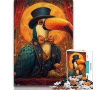 Puzzles pour Adultes 1000 Puzzles Toucan de Cirque pour Adultes, Anti-Stress, défi Difficile, adapté à la décoration de Bureau (Taille 75x50cm)