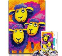 Puzzles pour Adultes 1000 Puzzles Trois Moutons pour Adultes, Anti-Stress, défi Difficile, adapté à la décoration de Bureau (Taille 38x26cm)
