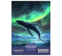 Puzzles pour Adultes 1000 Puzzles Whale's Celestial Leap Puzzles pour Adolescents Jeux Amusants Course De Vitesse Manuelle Offrez-Leur des Cadeaux pour Toute La Famille 70x50cm/1000pcs