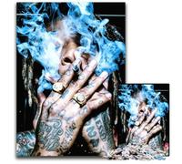 Puzzles pour Adultes 1000 Puzzles Wiz Khalifa pour Adultes Idéal pour Les Adolescents et Les collectionneurs Cadeau de Voyage Activité familiale 1000 pièces (75 x 50 cm)