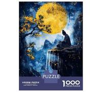Puzzles pour Adultes 1000 Puzzles Zen Meditation Under Full Moon Puzzles pour Adolescents Jeux Amusants Course De Vitesse Manuelle Offrez-Leur des Cadeaux pour Toute La Famille 38x26cm/1000pcs