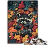 Puzzles pour Adultes 1000 ratons laveurs en Automne Un défi à relever, mais Amusant et Humoristique Cadeau d'anniversaire, Cadeaux, décoration Murale 26x38cm