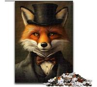 Puzzles pour Adultes 1000 Renards en Costume, adaptés aux Personnes de 14 Ans et Plus Difficile à réaliser mais Amusant et Humoristique Superbe Cadeau (Taille 50x75cm)