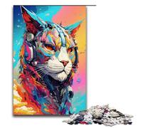 Puzzles pour Adultes 1000 Robot Lynx par SplattersLots de Nuages épais et colorés pour Cadeaux de Noël en Bois 75x50cm