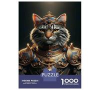 Puzzles pour Adultes 1000 Royal Cat Armor Set Puzzle pour Adolescents, mais Amusant Et Humoristique. Liste De Souhaits avec Le Père Noël. Cadeaux d'anniversaire Et De Noël Uniques 70x50cm/1000pcs