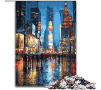 Puzzles pour Adultes 1000 scènes de Rue de New York, Jeu Familial Anti-Stress, défi Difficile, Une œuvre d'art pour Les 14 Ans et Plus 26x38cm