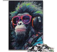 Puzzles pour Adultes 1000 Singes à Lunettes pour Adolescents et familles, décoration DIY Parfaite et défi cérébral (Taille : 26x38cm)