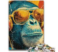 Puzzles pour Adultes 1000 Singes Portant des Lunettes Convient aux 14 Ans et Plus Jeux familiaux Offrez des Cadeaux pour Toute la Famille 50x75cm