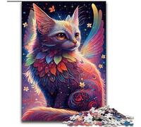 Puzzles pour Adultes 1000 Spirit Cat en Bois, pour Adolescents à partir de 14 Ans, décoration d'intérieur 50x75cm, Cadeau d'anniversaire idéal