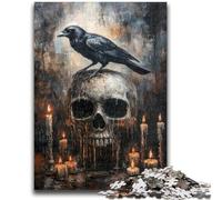 Puzzles pour Adultes 1000 squelettes de Corbeaux pour Les 14 Ans et Plus Jeu de réflexion pour Adultes et Adolescents 50x75cm