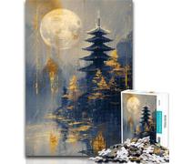 Puzzles pour Adultes 1000 Temple d'or 1000 pièces pour Adolescents, Jouets éducatifs Anti-Stress, Cadeaux pour Amis et Famille 50x75cm