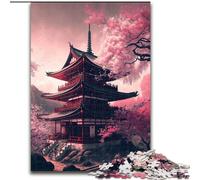 Puzzles pour Adultes 1000 Temples Japonais, Analyse et logique, avec pièces de Formes aléatoires entièrement emboîtables, à partir de 14 Ans (Taille 26x38cm)