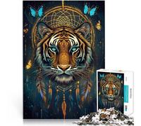 Puzzles pour Adultes 1000 Tigre Magique Fantastique Fait de Bois，pour Les 14 Ans et Plus Jeux en Famille De Superbes Cadeaux et Jouets。Taille：50x75cm/19.6x29.5pouce