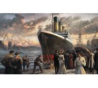 Puzzles pour Adultes 1000 Titanic Docked Vintage Art 38x26cm