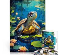 Puzzles pour Adultes 1000 “Tortue Aquarelle Animal” ,Convient aux Personnes âgées de 14 Ans et Plus avec des pièces complètement interconnectées de Formes aléatoires Cadeaux de Jeux de Noël。