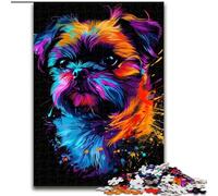Puzzles pour Adultes 1000 œuvres d'art en Bois représentant Un Griffon Bruxellois,Un pour s'amuser en Famille 50x75cm pour la décoration intérieure,l'entraînement cérébral de Noël