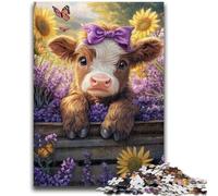 Puzzles pour Adultes 1000 Vaches des Highlands, Jeu éducatif, Jouet, décoration Murale, Cadeaux d'anniversaire et de Noël Uniques, 50x75cm