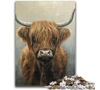 Puzzles pour Adultes 1000 Vaches des Highlands : stimulez Votre Cerveau, stimulez Votre Patience et développez Votre créativité Décoration Parfaite 50x75cm
