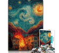 Puzzles pour Adultes 1000 Villes sous Le Ciel Nocturne, Aidez Le Cerveau à exercer des Jouets addictifs pour cultiver la Patience, décoration Parfaite (38x26cm)