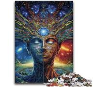 Puzzles pour Adultes 1000 Visages psychédéliques, idéal comme Cadeau pour Toute la Famille, à partir de 14 Ans, 50x75cm