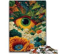 Puzzles pour Adultes 1000 Yeux colorés Convient aux 14 Ans et Plus Jeux familiaux Offrez des Cadeaux pour Toute la Famille 50x75cm
