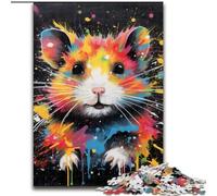 Puzzles pour Adultes 1000Hamster Puzzles pour Adultes 1000 pièces pour Adolescents Jeux éducatifs familiaux Décoration de la Maison Cadeau (Taille 50x75cm)
