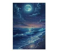 Puzzles pour Adultes 1000pcs(38x26cm) Ocean Waves Under Moonlight -2 Puzzle, Jouet, Décoration Murale, Décoration Parfaite, Cadeaux Uniques d'anniversaire Et De Noël 1000pcs(38x26cm)