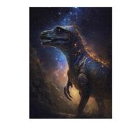 Puzzles pour Adultes 1000pcs(52x38cm) Galactic Dinosaur Art Print-4 Puzzles pour Adolescents : Jouets Anti-Stress, Amusants Et Divertissants pour des Activités À La Maison, 1000pcs(52x38cm)
