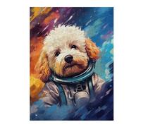 Puzzles pour Adultes 1000pcs(52x38cm) Space Poodle Adventure Puzzle, Jouet, Décoration Murale, Décoration Parfaite, Cadeaux Uniques d'anniversaire Et De Noël 1000pcs(52x38cm)