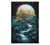 Puzzles pour Adultes 1000pcs(75x50cm) Golden Tree Moonlit Falls Puzzles pour Adultes, Jouet, Décoration Murale, Amusant Et Humoristique, pour Les Joueurs 1000pcs(75x50cm)