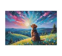 Puzzles pour Adultes 1000pcs(75x50cm) Painted Dog Dreamscape Puzzle pour Adultes, Jouet Anti-Stress, Défi Difficile, Cadeau d'anniversaire, Cadeaux, 1000pcs(75x50cm)