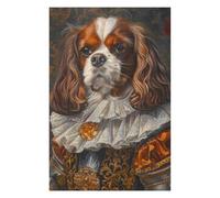 Puzzles pour Adultes 1000pcs(75x50cm) Puzzle Royal Cavalier King Charles Spaniel Portrait Jeux De Puzzle en Famille - Défi Difficile - Jeu Stimulant - Cadeaux