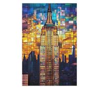 Puzzles pour Adultes 1000pcs(75x50cm) Puzzles Empire State Building Stained Glass-1 Puzzle pour Adultes, Jouet, Décoration Murale, Cadeaux pour Femmes, Cadeaux d'anniversaire Uniques 1000pcs(75x50cm)
