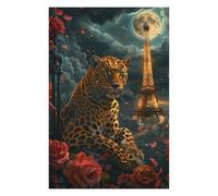 Puzzles pour Adultes 1000pcs(75x50cm) Puzzles Paris Leopard Romance Puzzle pour Adultes, Jouet, Décoration Murale, Cadeaux pour Femmes, Cadeaux d'anniversaire Uniques 1000pcs(75x50cm)