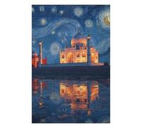 Puzzles pour Adultes 1000pcs(75x50cm) Puzzles Starry Night Taj Mahal Reflection Casse-têtes pour Adultes, Jeu De Réflexion, Anti-Stress, Cadeaux Uniques pour Anniversaire Et Noël 1000pcs(75x50cm)