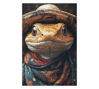 Puzzles pour Adultes 1000pcs(75x50cm) Western Lizard with Hat Casse-tête pour Adultes, Jeu De Réflexion, Analyse Et Défi Logique Éducatif 1000pcs(75x50cm)