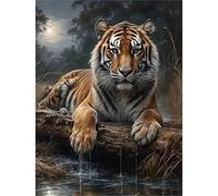 Puzzles pour Adultes 1200 Pièces Puzzles pour Adultes Jeu éducatif Challenge 1200 Puzzle Amusants en Famille - Tigre du Bord du lac