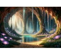 Puzzles pour Adultes 1200 Pièces Puzzles pour Adultes Jeu éducatif Challenge 1200 Puzzle Amusants en Famille - Fleurs du lac Cave