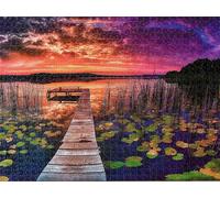 Puzzles pour Adultes 1200 Pièces Puzzles pour Adultes Jeu éducatif Challenge Toy 1200 Puzzle Amusants en Famille - Pont du lac Scenic