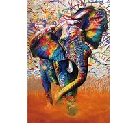 Puzzles pour Adultes 1500 PièCes Puzzles Tableau Éléphant en Bois Puzzle Hands on Game Famille DéCoration (F6, 1500 pièces)