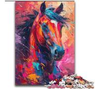 Puzzles pour Adultes 2 000 Chevaux colorés, Difficiles à compléter, mais Amusants et Humoristiques, Cadeaux d'anniversaire et Cadeaux Uniques, 70x100cm